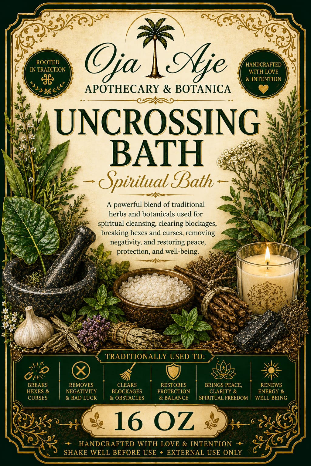 Fresh-Brewed Spiritual Baths, 16 or 32 oz.