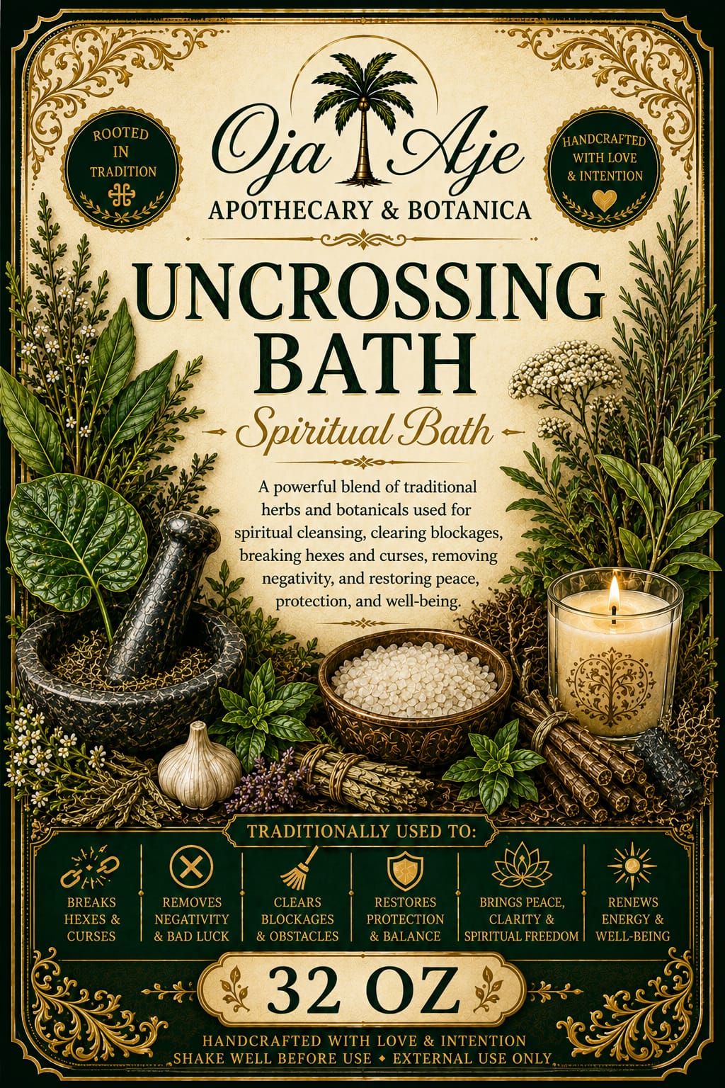 Fresh-Brewed Spiritual Baths, 16 or 32 oz.
